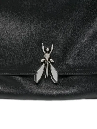 Patrizia Pepe Borsa A Spalla Grande In Pelle Con Tracolla In Catena Black In Black