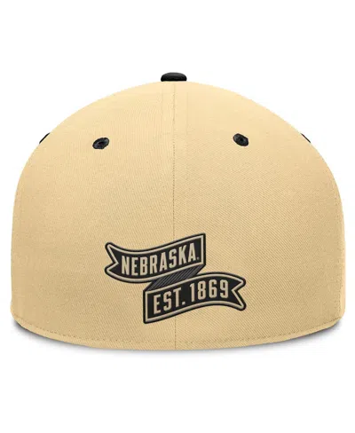 Fanatics Men's Khaki/black Nebraska Huskers Balance Fitted Hat In Brown