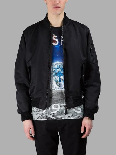 Shop Versace Men's Black Bomber Jacket