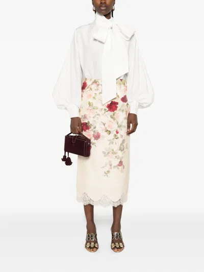 Zimmermann Tie-waist Blouse In White