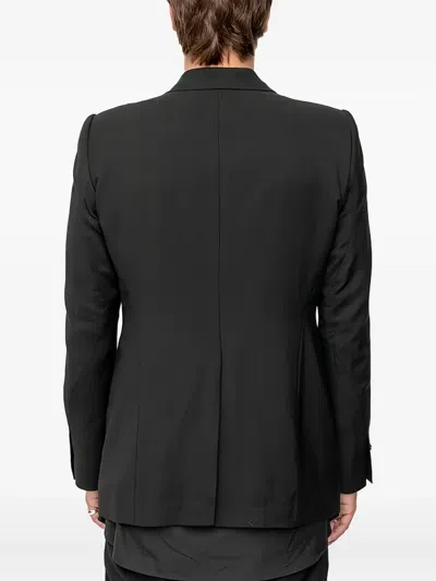 Devoa Single-button Tailored Suit Jacket In Black