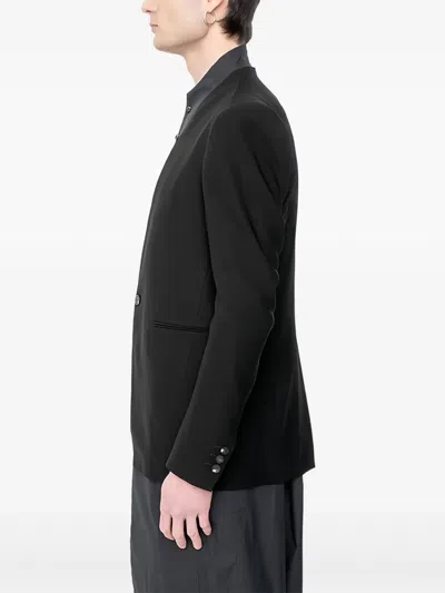 Devoa Single-breasted Wool-mohair Dinner Jacket In Black
