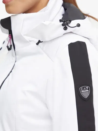 Ea7 Panelled Ski Jacket In White