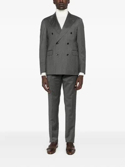 Tagliatore Roll-neck Virgin-wool Sweater In Red