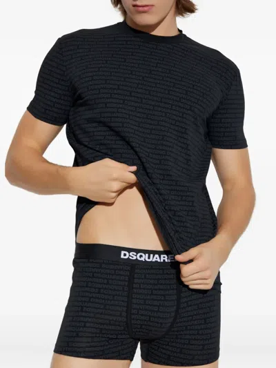 Dsquared2 Dsquared Men T-shirt And Boxer Set In Black