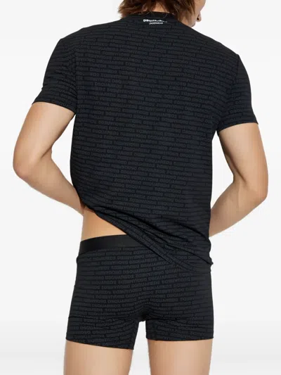 Dsquared2 Dsquared Men T-shirt And Boxer Set In Black