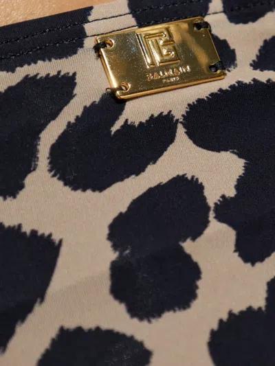 Balmain Patterned One-piece Swimsuit In Multi