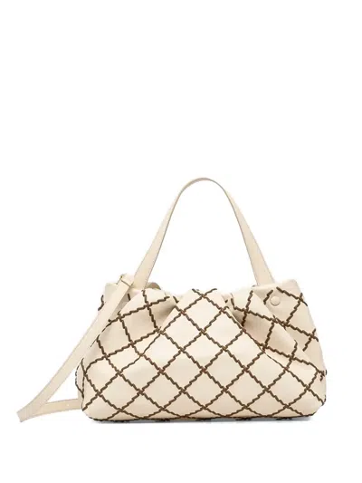 Themoirè Athena Diamond-pattern Tote Bag In Neutral