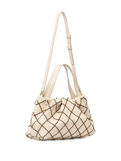 Themoirè Athena Diamond-pattern Tote Bag In Neutral