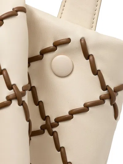 Themoirè Athena Diamond-pattern Tote Bag In Neutral