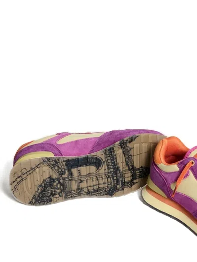 Hoff Suede-panelled Sneakers In Purple