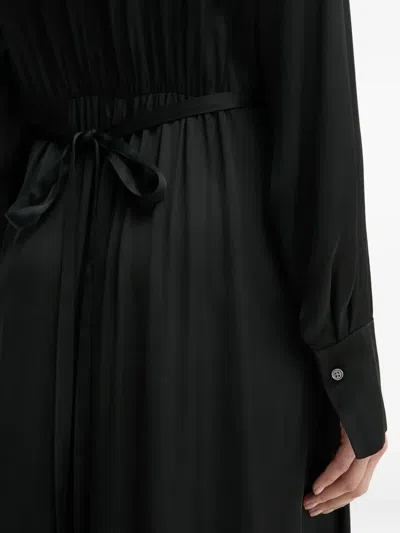 Marc O'polo Wrap-front Side-split Midi Dress In Black