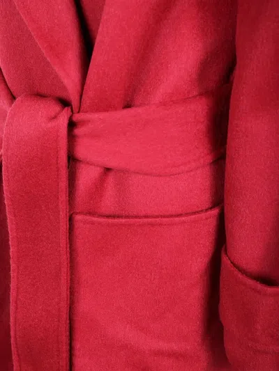 Joseph Arline Double Face Cashmere Coat In Red