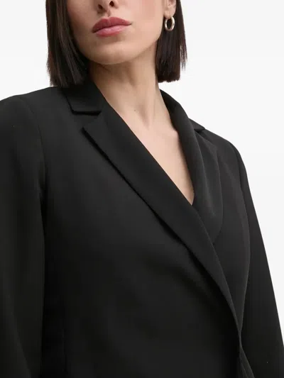 Sandro Ferrone Asymmetric Draped Blazer In Black