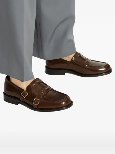 Marni 20mm Leather Loafers In Brown