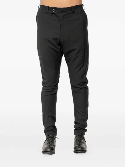 Devoa Wool-blend Regular Trousers In Black