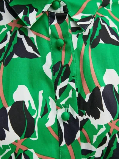 Diane Von Furstenberg Caleb Blouse In Improv Iris Green