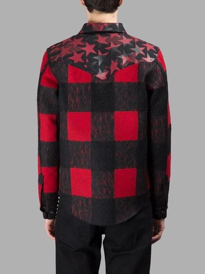 Shop Valentino Red/black Checked Jacket