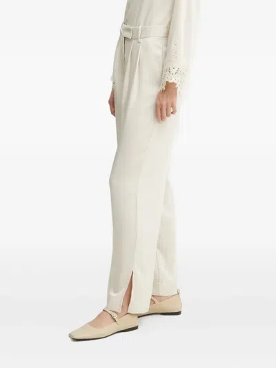 Bruuns Bazaar Pleated Side-split Trousers In Neutral