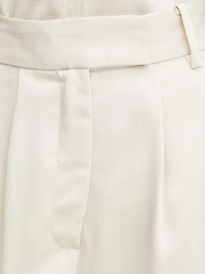 Bruuns Bazaar Pleated Side-split Trousers In Neutral