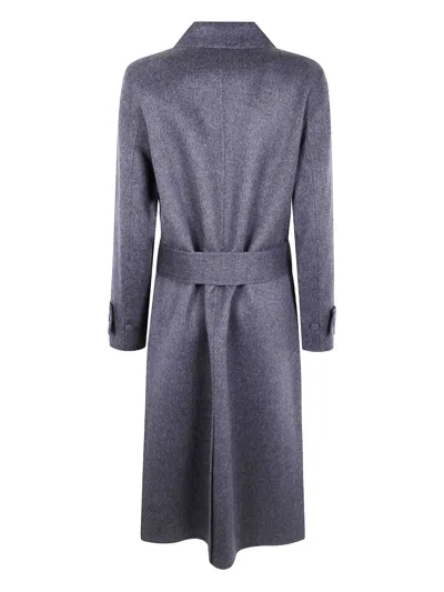 Joseph Belted Wool Coat In Gray