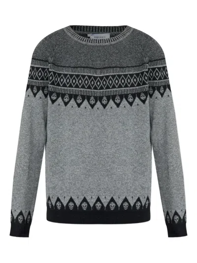 Alexander Mcqueen Mcqueen 'skull' Sweater In Gray