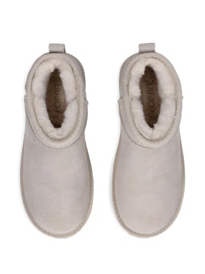 Liu •jo Pull-tab Suede-leather Boots In Neutral