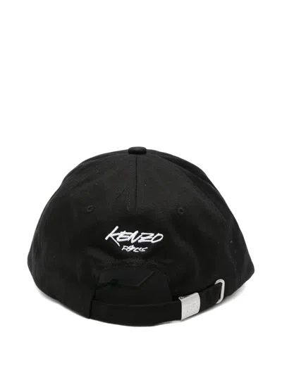 Kenzo Flower-embroidered Baseball Cap In Black