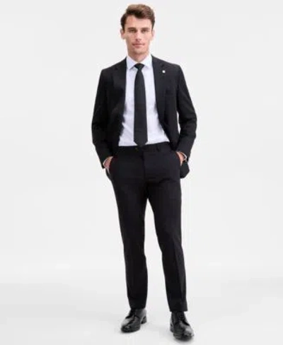 Ted By Ted Baker Mens Modern Fit Black Solid Wool Blend Suit Separates In Black