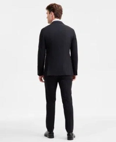 Ted By Ted Baker Mens Modern Fit Black Solid Wool Blend Suit Separates In Black