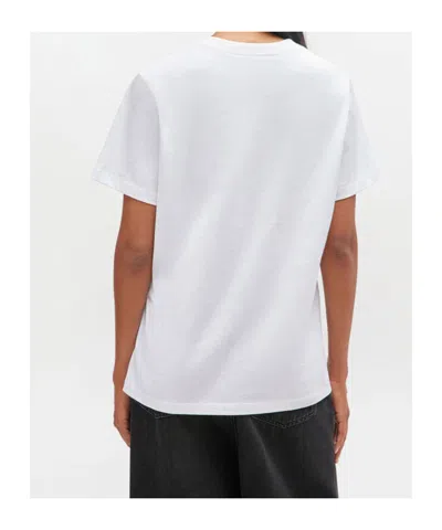 Ganni Women Puppy Print And Logo T-shirt In White