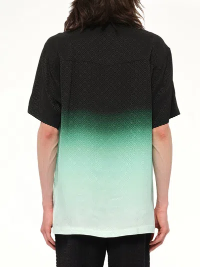 Casablanca Shirt With All-over Monogram Print In Black