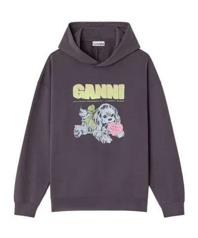Ganni Isoli Oversized Phantom Sweatshirt In Gray