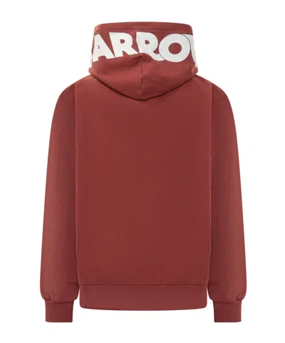 Barrow Cozy Logo Pullover Sweatshirt In Burgundy