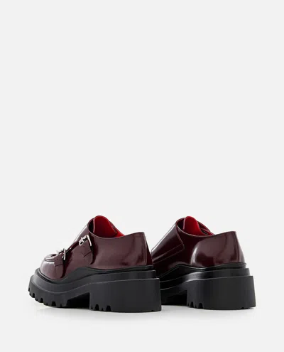 Plan C Loafers With Buckles In Red