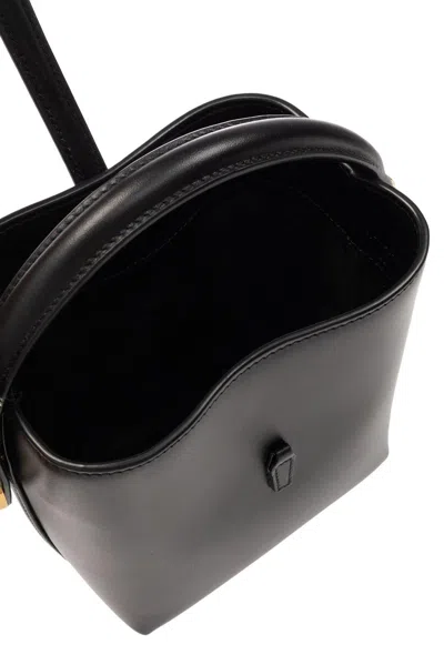 Saint Laurent Le 37 Mini Ysl Bucket Bag In Smooth Leather In Black