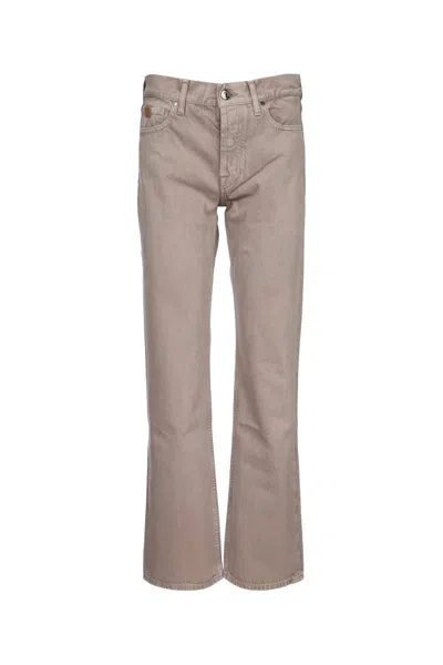 Jacob Cohen Denim Trousers Belt Loops In Pink