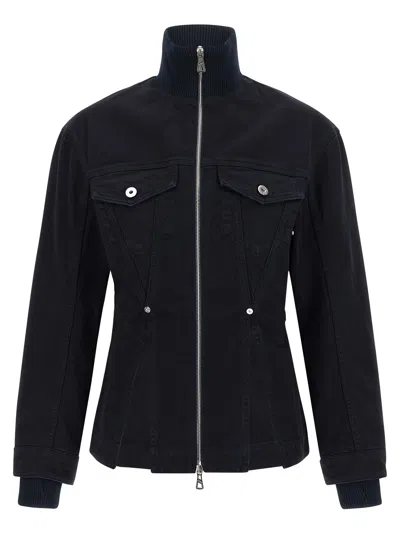 Jean Paul Gaultier 'the Slit Denim' Jacket In Blue