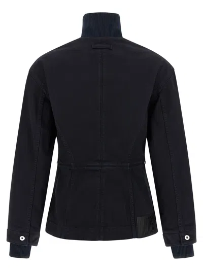 Jean Paul Gaultier 'the Slit Denim' Jacket In Blue