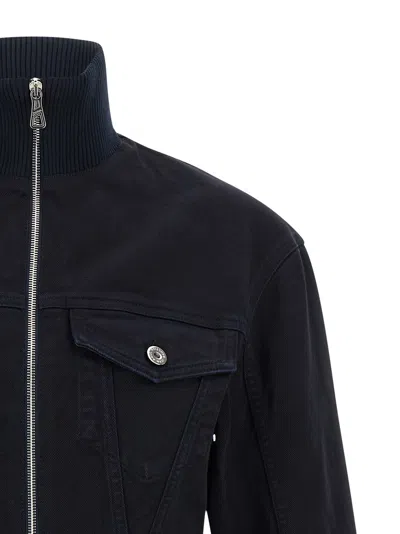 Jean Paul Gaultier 'the Slit Denim' Jacket In Blue