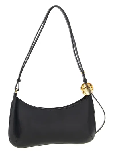 Jacquemus Le Bisou Perle Smooth Leather Bag In Black