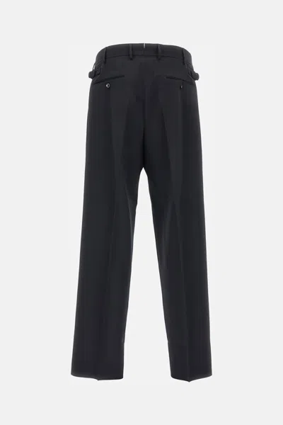 Cellar Door Trousers With Pleated Front And Pockets In Black