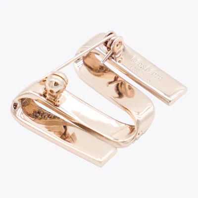 Max Mara Metal Grosgrain M Pin In Gold