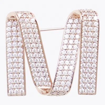 Max Mara Metal Grosgrain M Pin In Gold