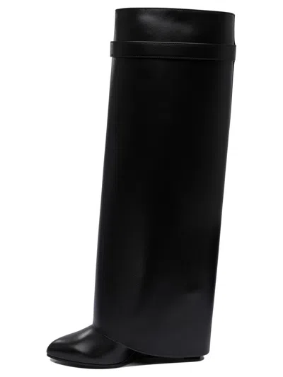 Givenchy Alexander Mcqueen White Leather Sneakers With Orange Leather Heel In Black