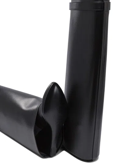 Givenchy Alexander Mcqueen White Leather Sneakers With Orange Leather Heel In Black