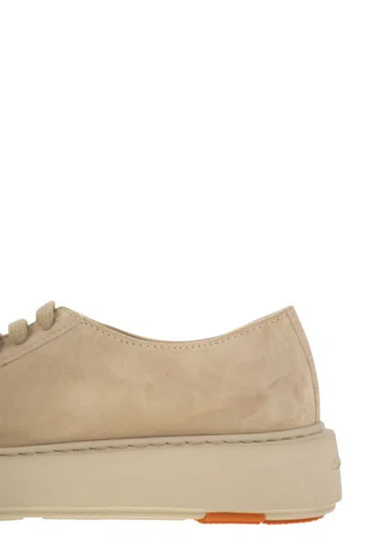 Santoni Suede Sneakers In Neutral
