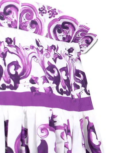 Dolce & Gabbana Maxi Skirt Dg In Purple