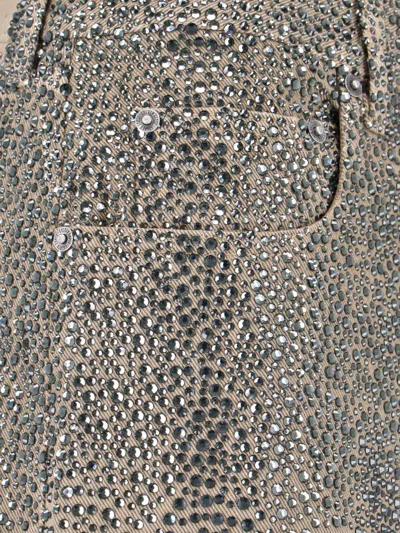 Golden Goose Straight-leg Pants With Gradient Crystal Embellishment In Multi