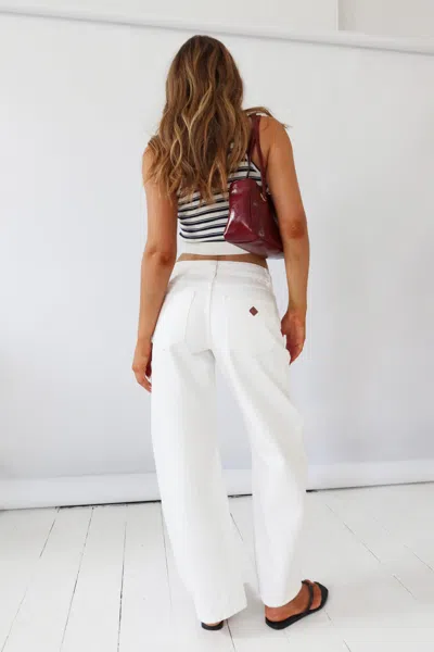 Abrand 99 Low Barrel Jean White Gold